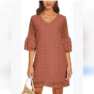 Swiss dot, shift dress